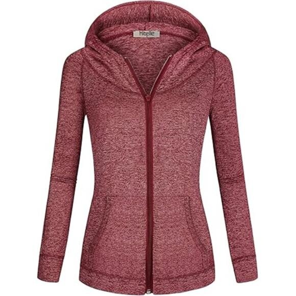 Women's Full-Zip Fleece-Lined Hoodie – Sports Sweatshirt with Handy Pockets - Picture 3 of 6